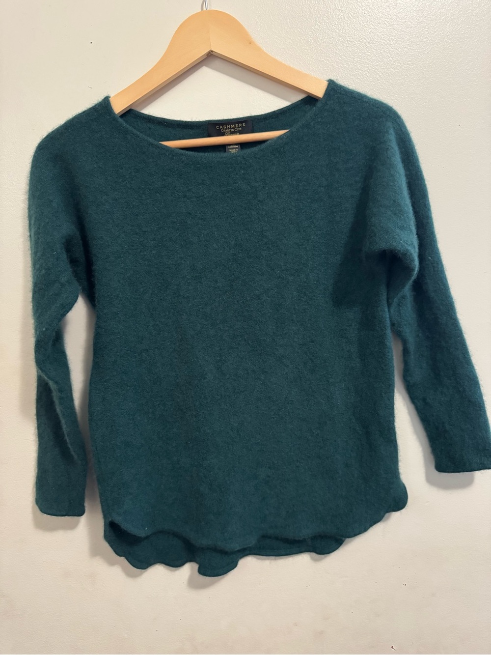 Charter Club Luxury 100% Cashmere
Sweater Womens S Teal Green Pullover